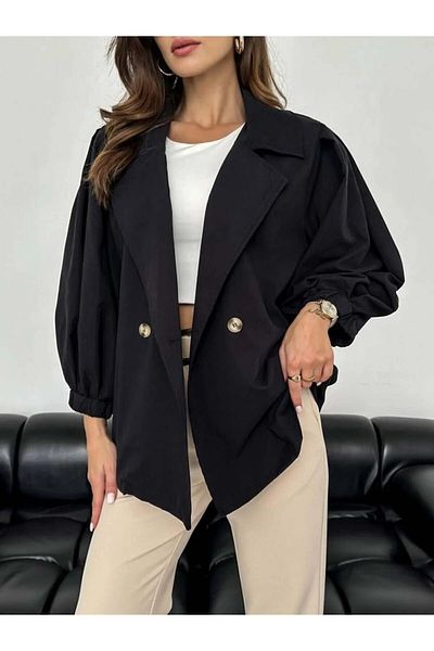 Daçem Hira Balloon Cufflink Trench Coat Jacket