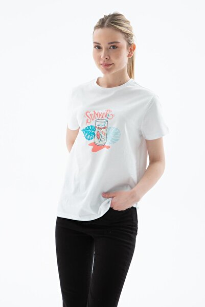 Fashion Friends Tricou imprimat 100% bumbac alb