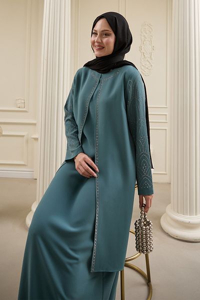 InStyle Κεντημένο κάλυμμα Λεπτομέρεια Mint Green Ferace