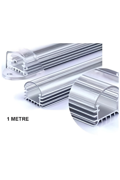 Hazar Led Alüminyum Boş Kasa Profil Çubuk Led Bar Opak Boş Kasa 1m