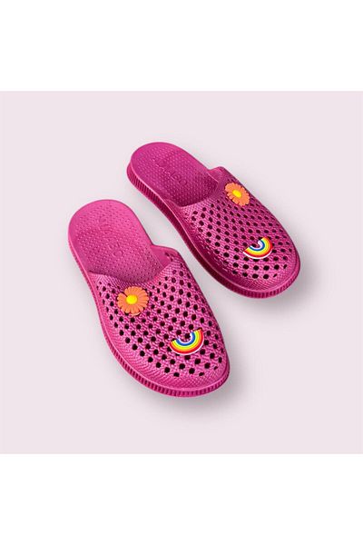 ALAABO Women's Burgundy Non-Slip Sole Bathroom Sink Balcony Beach Daily Slippers