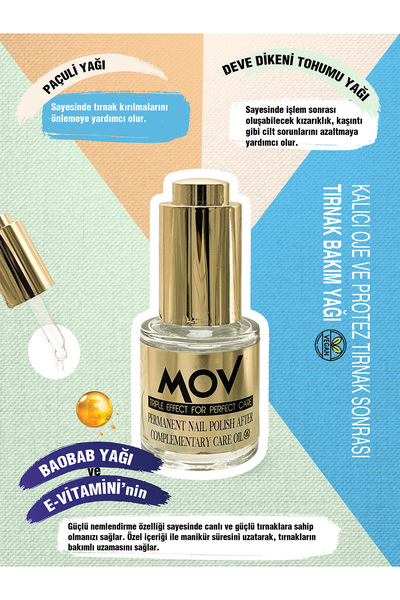 MOV Kalıcı Oje Ve Protez Tırnak Sonrası Tamamlayıcı Bakım Yağı 20 ml