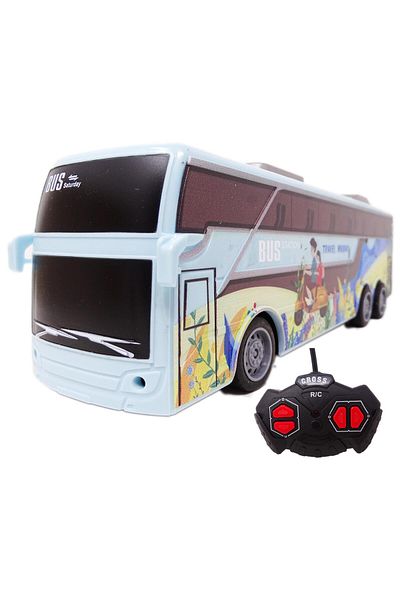 Salamandra SALAMANDRA KIDS® Fully Functional Remote Control Plastic Toy Bus, White/Blue