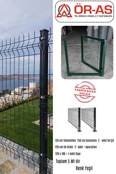 ÖR-AS TEL ÖRGÜ & PANEL ÇİT SİSTEMLERİ Panel Çit Takım ( 120 Cm Yükseklik  5 m...