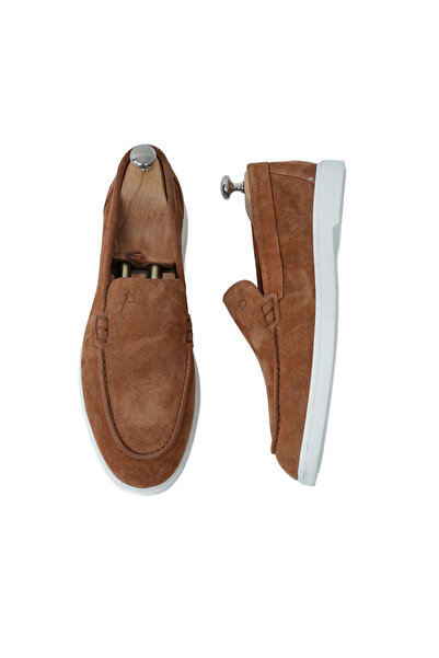 PAREZ Erkek Premium Süet Hazır Eva Dana İç Astar Ayakkabı - Hardal