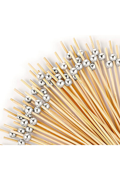 Partimarka Gümüş İncili Pasta ve İkramlık Kürdanlar