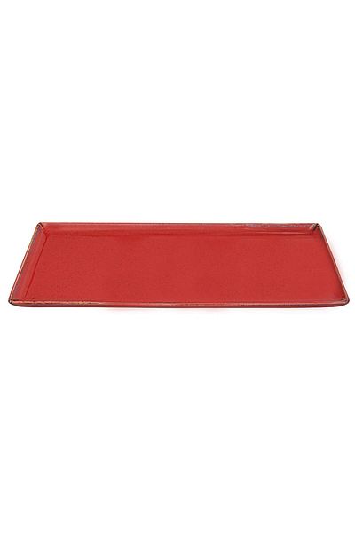 Porland Red Batut Cake Plate 16X35 cm 04Alm 001591
