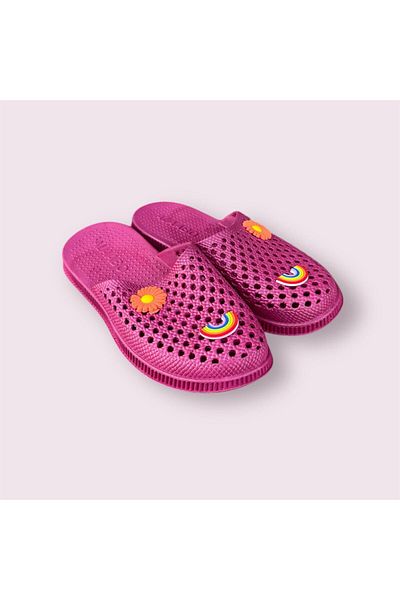 ALAABO Women's Burgundy Non-Slip Sole Bathroom Sink Balcony Beach Daily Slippers