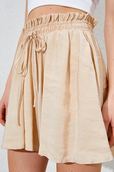 TENA Women's Stone Waist Thick Elastic Loose Cut Modal Shorts Skirt