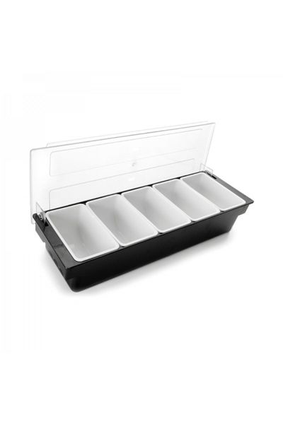 Lacor Box for ingredients and spices with lid and 5 compartments, 600 ml