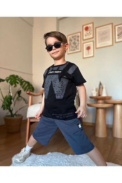 Koçak Kids Boy's Half Sleeve Summer Double T-Shirt Suit