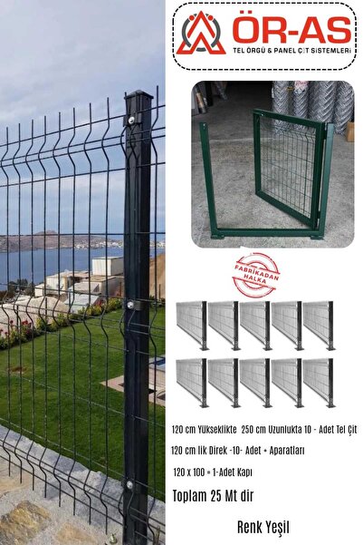 ÖR-AS TEL ÖRGÜ & PANEL ÇİT SİSTEMLERİ Panel Çit Takım ( 120 Cm Yükseklik  25 ...