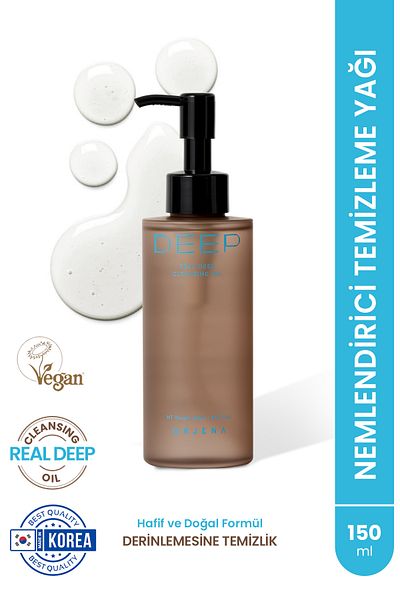 Orjena Real Deep Cleansing Oil-Vegan Moisturizing Oil Based Facial Cleanser 150ml