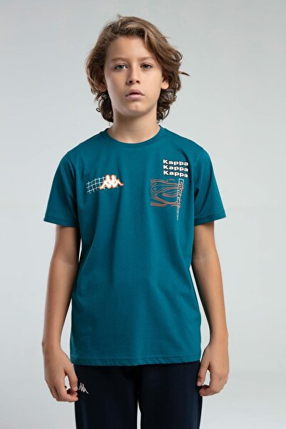 Kappa Футболка для хлопчиків з принтом 516 Yas Petrol