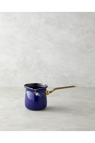 English Home إبريق قهوة أزور بلوم مطلي بالمينا مقاس 10 سم باللون الأزرق الداكن