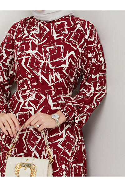 MSK Fashion Viscose Skirt Ruffled Belted Dress