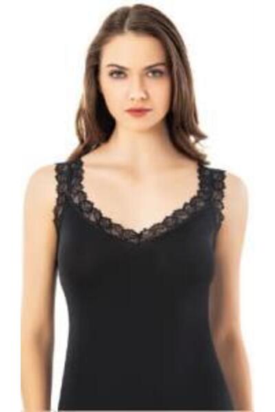 KOTA Modal V Yaka Dantel Askılı Atlet 6606