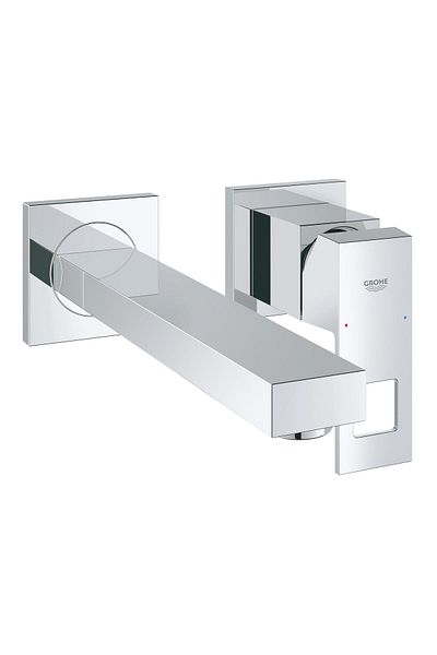 Grohe Baterie lavoar Grohe Eurocube 23447000, 1/2, montare perete, monocomanda, necesita set fixare, Crom