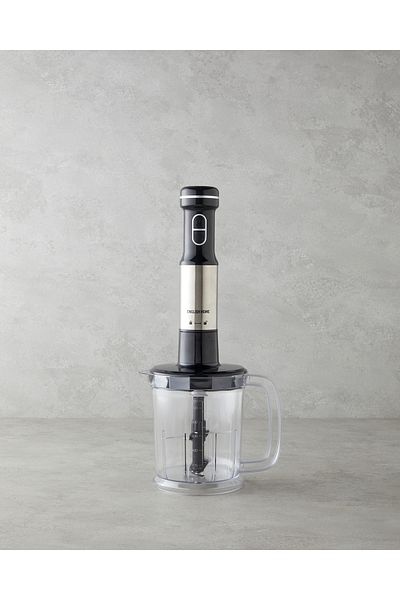 English Home MBS 3010 طقم خلاط صغير 4 شفرات 1500 وات أسود-كروم