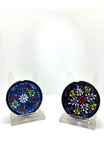 Store منفضة سجائر صغيرة مصنوعة يدوياً باللون الأزرق - الأزرق الداكن مجموعة من...