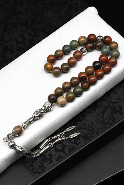 Alibaba Doğaltaş Jasp Natural Stone Tasbih 8 mm Sferă tăiată