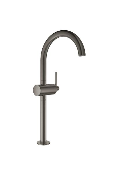 Grohe Baterie lavoar Grohe Atrio 32647AL3, 3/8 inch, monocomanda, pivotanta, evacuare push to open, Grafit