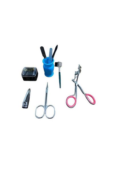 Takaz Global Manicure & Pedicure Set and Eyelash Curling Scissors 9 Piece Set
