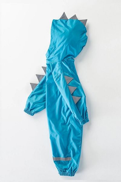 DeKuBaby Noul sezon Dinozaur Spiky Figură cu glugă din bumbac căptușit unisex pentru bebeluși și copii, haină de ploaie, salopetă