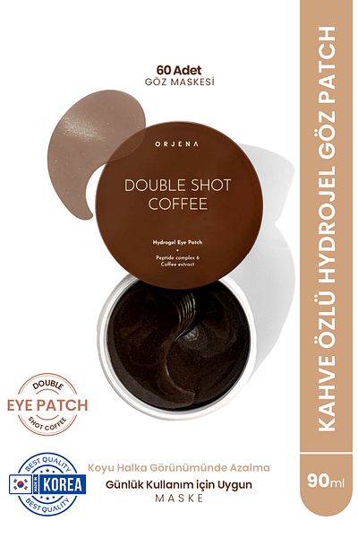 Orjena Double Bean Coffee Hydrogel Eye Patchi - 90g - 60 Pieces