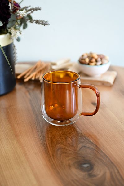 Hagen Double Glass Glass Cup - Heat Resistance and Handle Cup