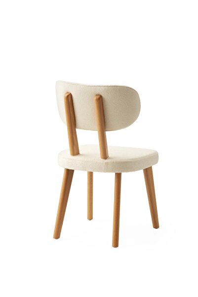 Evistro Fidan Ahşap Salon Yemek Masa Sandalye Takımı 4 Masal Sandalyeli Ortadan Açılır Büyüyen 90x140cm