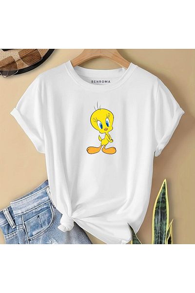 BENROMA 1 tricou este un cadou pentru achiziții de 6 și mai sus în coș - Tricou pentru copii cu imprimeu Chick galben