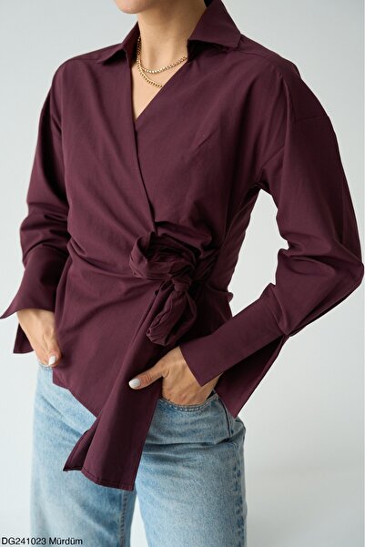 CADDELAMODA Жіноча сорочка з боковим застібанням