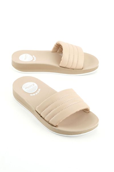 GEZER Women's Summer Faux Leather Massage Sole Daily Home Garden Slippers