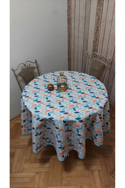 gonk Round, Duck (Liquid Pusher, Stain-Resistant) Fabric, Tablecloth