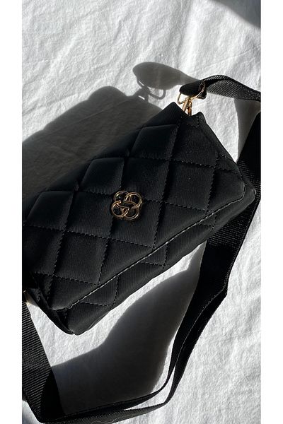 Cosy Bag Geantă de umăr sport cu model matlasat neagră