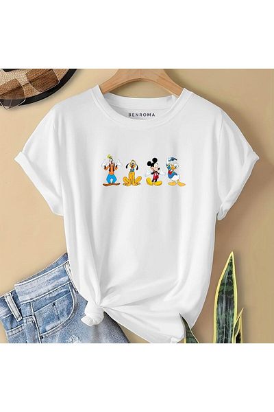 BENROMA 1 tricou este un cadou pentru achiziții de 6 și mai sus în coș - tricou pentru copii imprimat cu personaje de desene animate