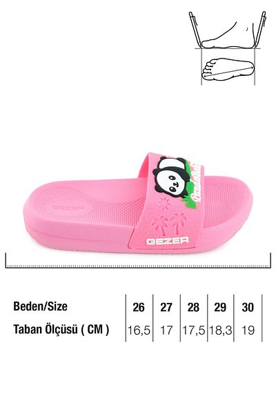 GEZER Panda Summer Girl's Pu Suitable for Wet Floor Comfortable Sole Home Garden Bathroom Pool Slippers