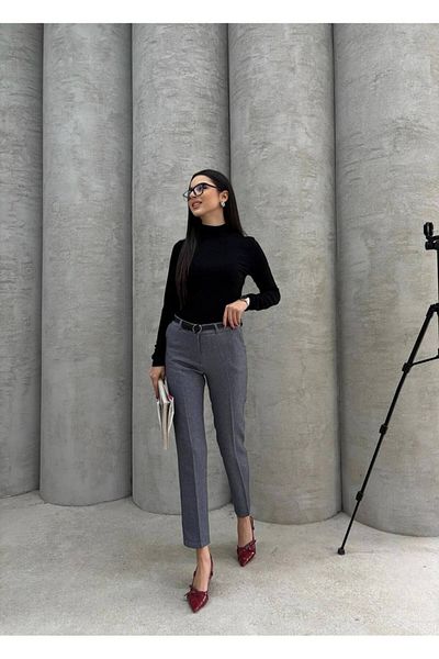 CAN Belted Skinny Leg Trousers