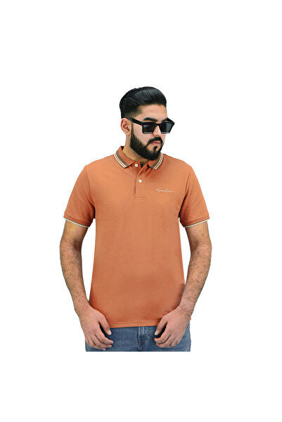 Giordano Men's Slim Fit Cotton Polo Shirt with Sailboat Embroidery