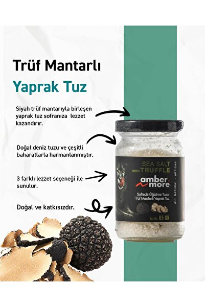 AMBERNMORE Trüf Mantarlı Yaprak Tuz 65 gr