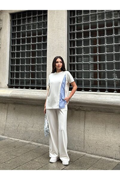 sportiness Garnish Terricoton Ornament Button Tracksuit Set