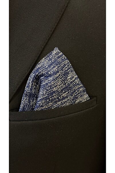 Dearmise Темно-синій та сірий візерунковий подарунковий набір: краватка та хустинка преміум-класу