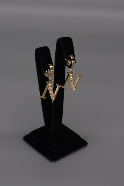 HFKY Steel Letter Earrings - Hfky25