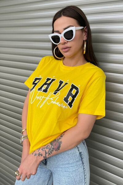 YRN COLLECTION Γυναικείο Bhvr Yellow Oversize Printed