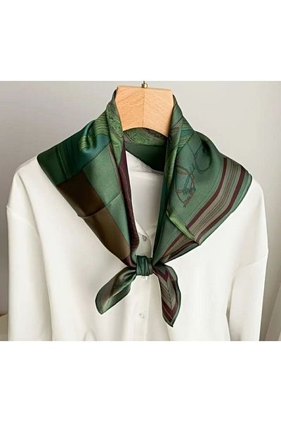 Dgt Luxury Stripe, Double Sided, Sun Protection Shawl and Scarf 70Cmx70Cm