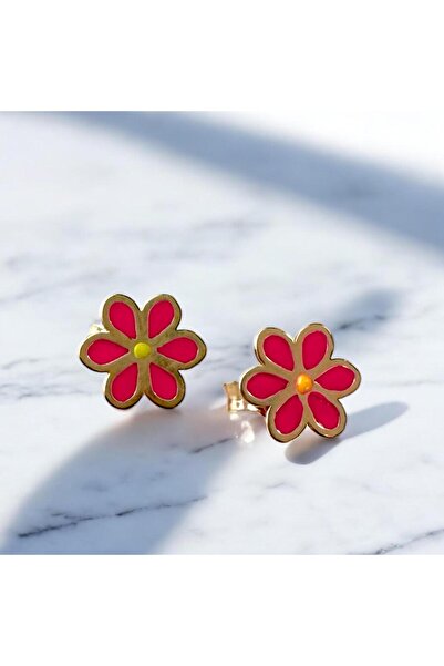 Sarraff 18 AYAR ALTIN ÇİÇEK ÇOCUK KÜPE