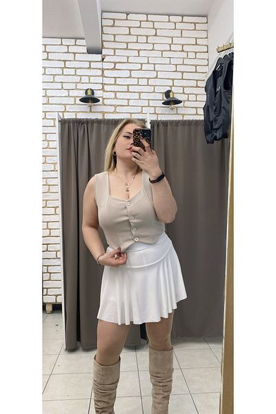 TUBA TOPTAŞ Crepe Vest