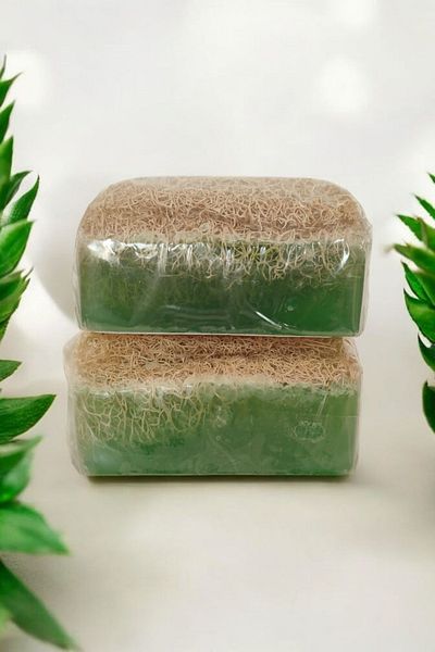 ERGÖK Natural Pumpkin Fiber Aloe Vera Soap