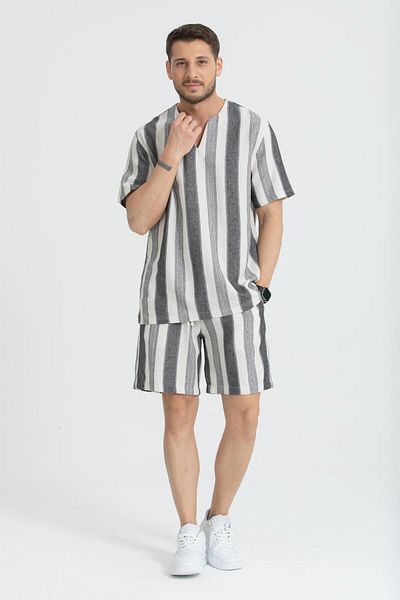Store Men's 100% Cotton V-Neck Short Sleeve T-Shirt - Comfortable and Trendy Design